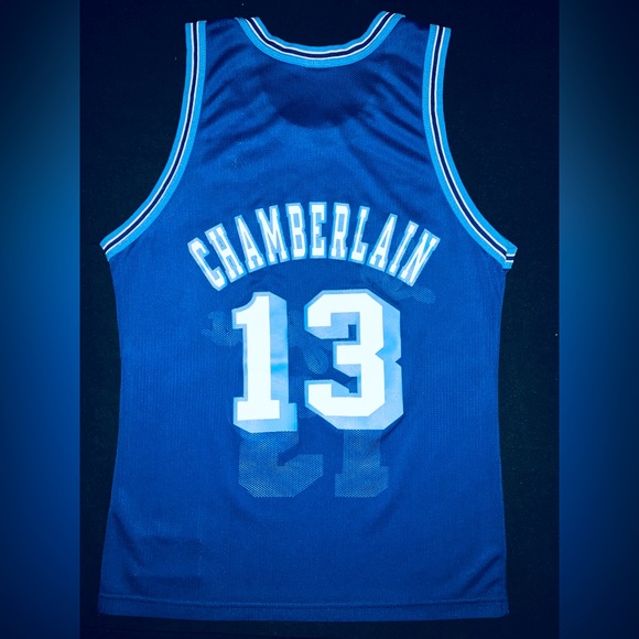 Rare Vintage Champion Wilt Chamberlain LA Lakers #13 Blue Jersey Gold Logo 40 M - Picture 2 of 10